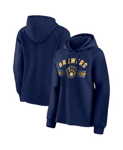 Женская толстовка Fanatics Milwaukee Brewers Perfect Play Raglan Pullover, темно-синяя