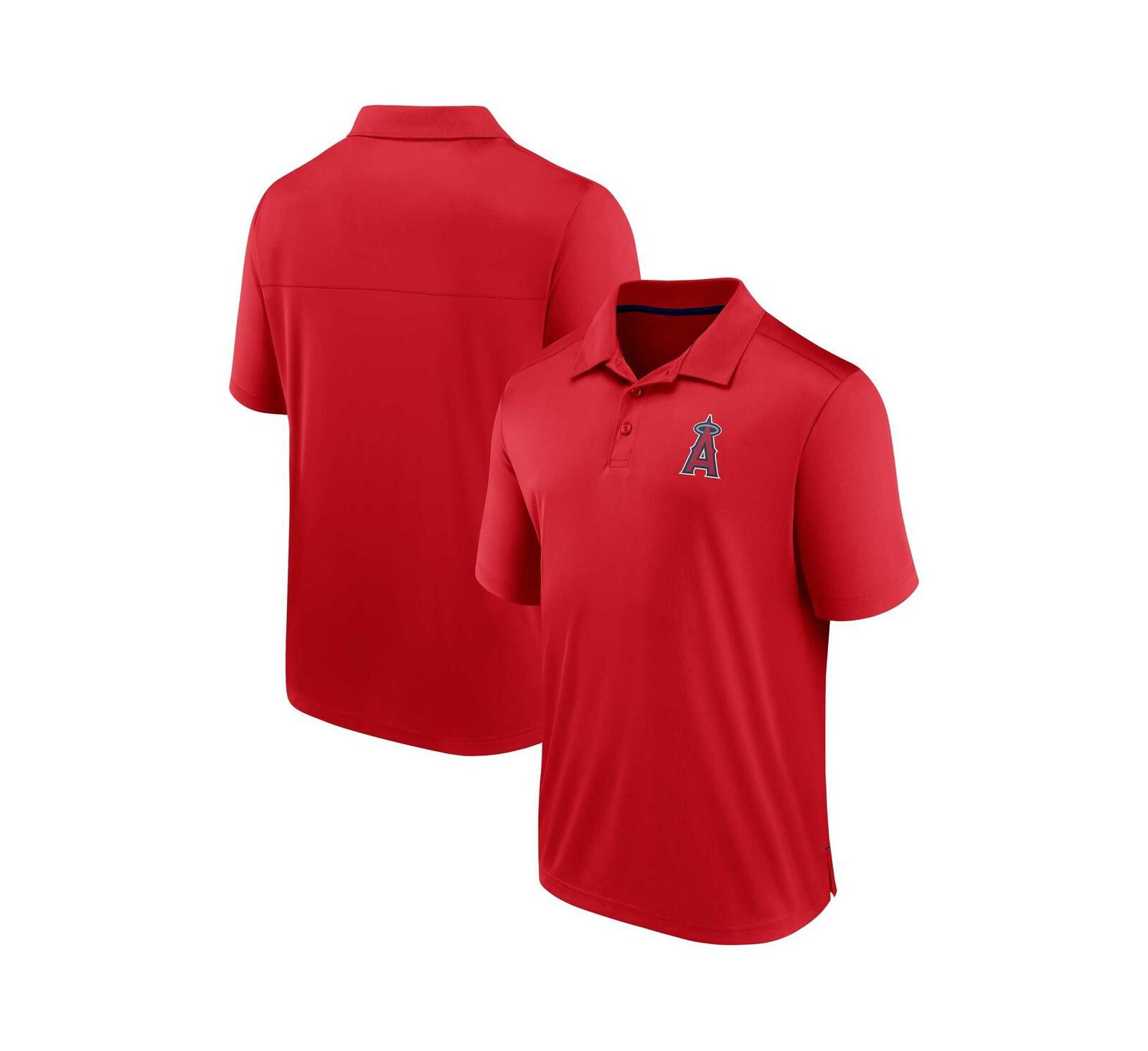 Men's Fanatics Red Los Angeles Angels Hands Down Polo Shirt