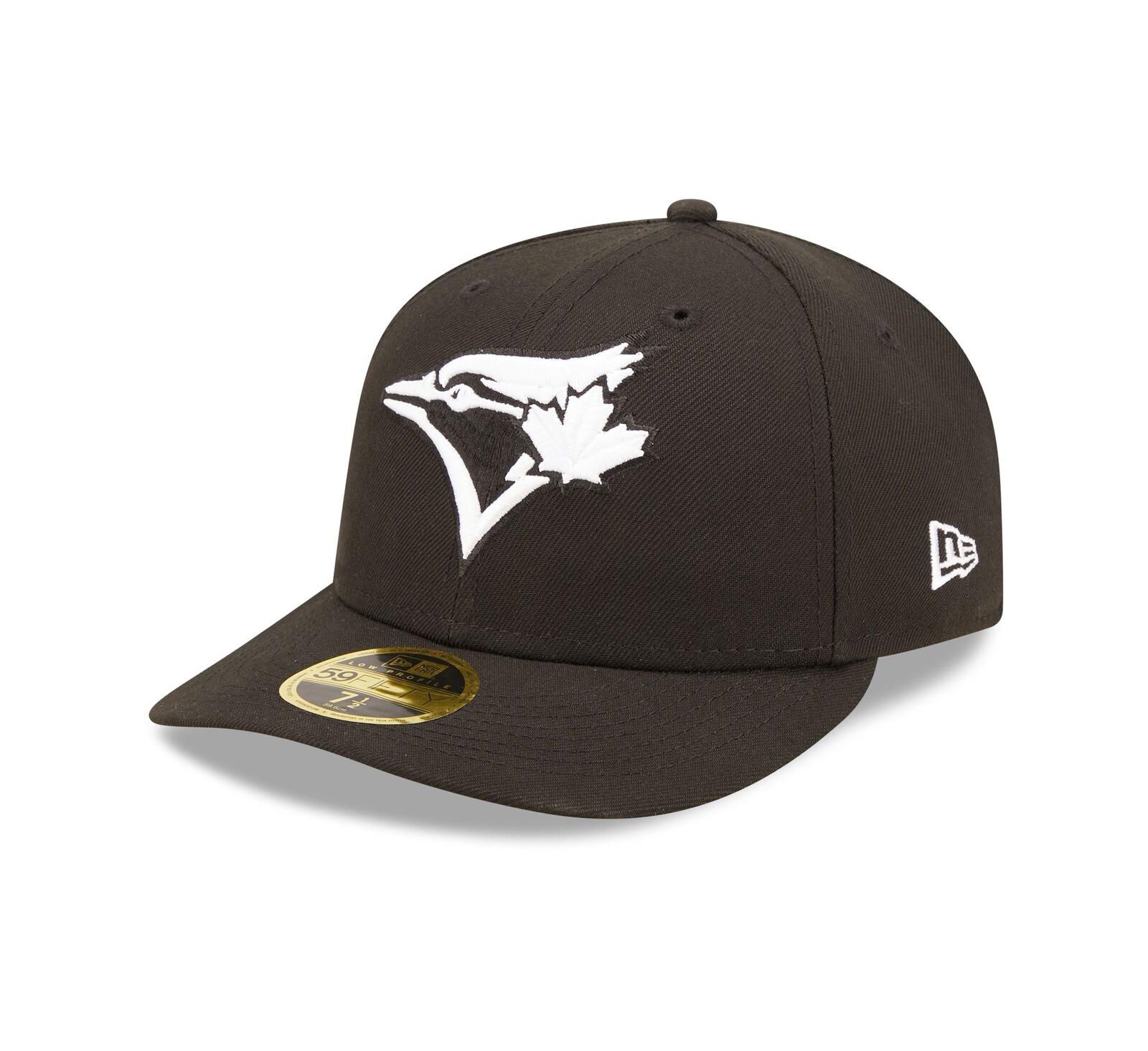 New Era Мужская черная белая кепка Toronto Blue Jays Low Profile 59FIFTY Fitted Hat