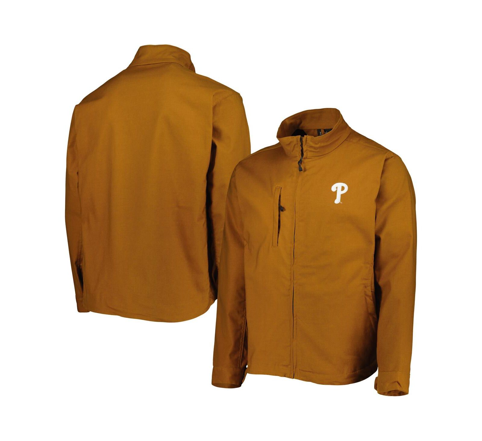 Men's Dunbrooke Tan Philadelphia Phillies Journey Tri-Blend Full-Zip Jacket