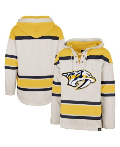 Мужское худи '47 Brand Nashville Predators Rockaway Lace-Up Pullover