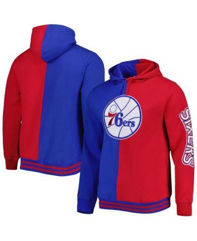 Мужское худи Mitchell & Ness Philadelphia 76ers Hardwood Classics Royal, Red