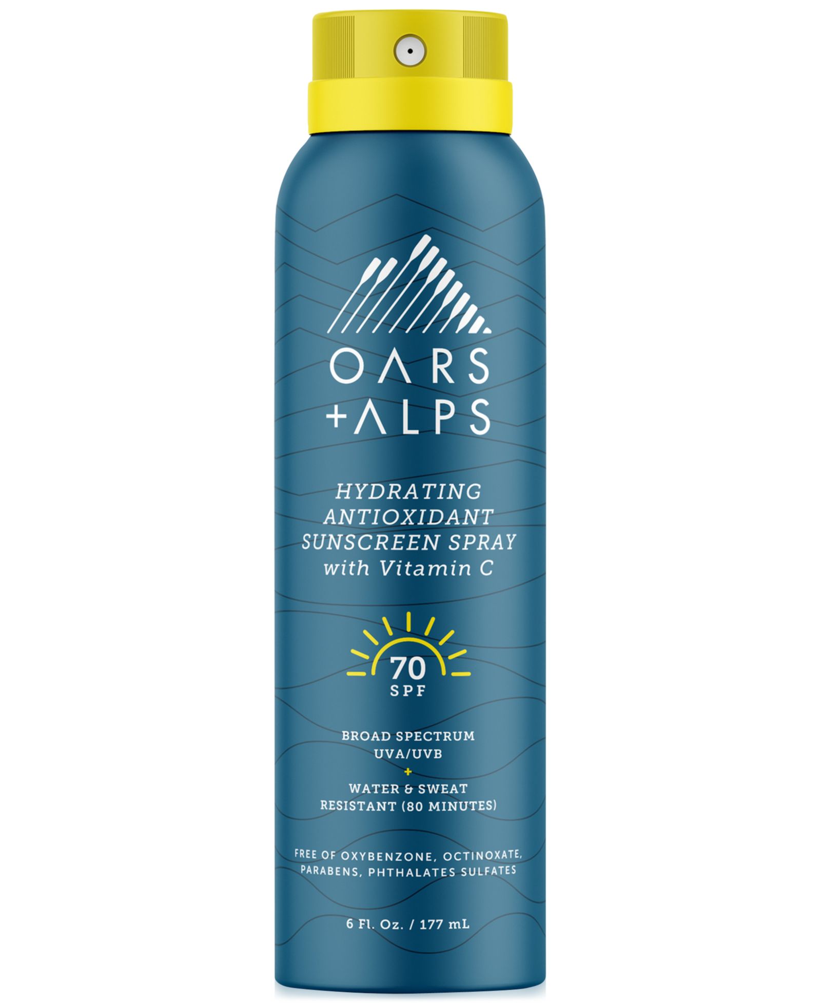 Oars + Alps Hydrating Antioxidant Sunscreen Spray SPF 70, 6 oz.