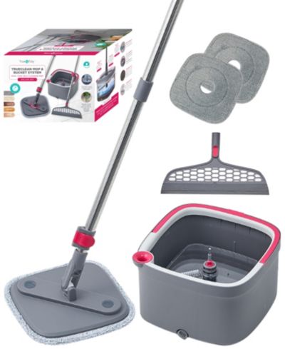 True & Tidy Mop, Silicone Sweeper & Bucket Cleaning System