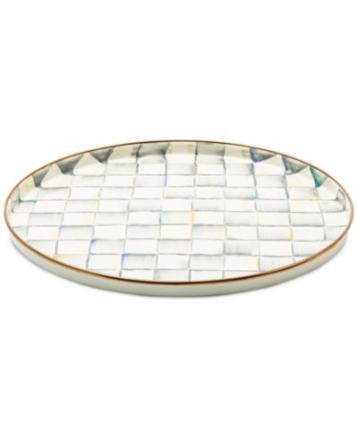 MacKenzie-Childs Круглый поднос из эмалированной стали Sterling Check