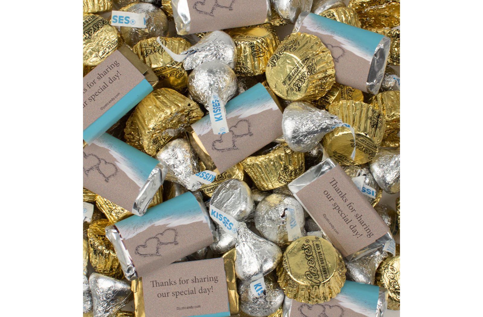 Смесь шоколада Hershey's для пляльной свадьбы Just Candy Beach, 124 шт