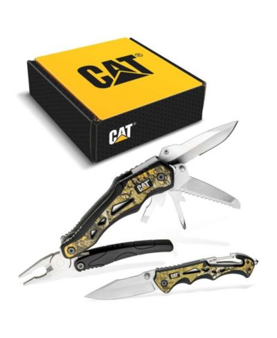 Cat набор из 2 инструментов и ножей в подарочной коробке, камуфляж Real Tree