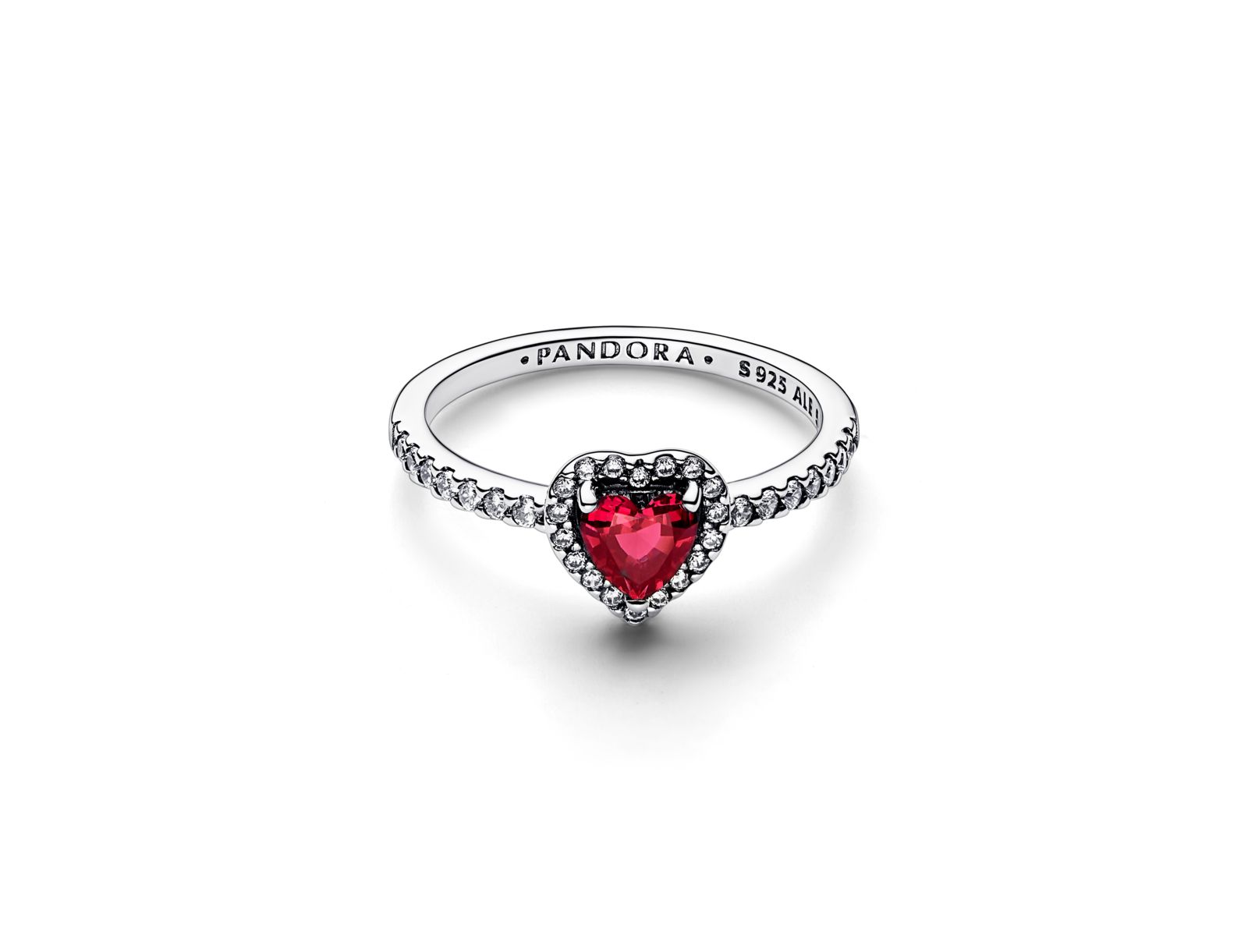 Кольцо Pandora Crystal Stone Timeless Elevated Red Heart