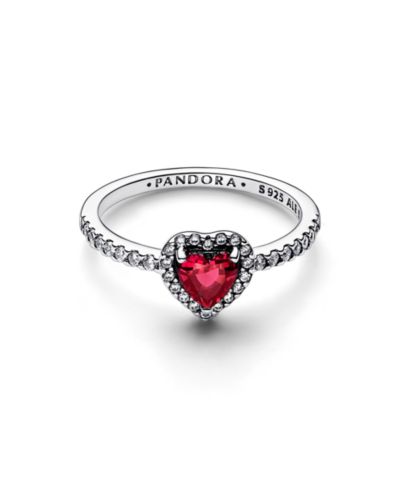 Кольцо Pandora Crystal Stone Timeless Elevated Red Heart