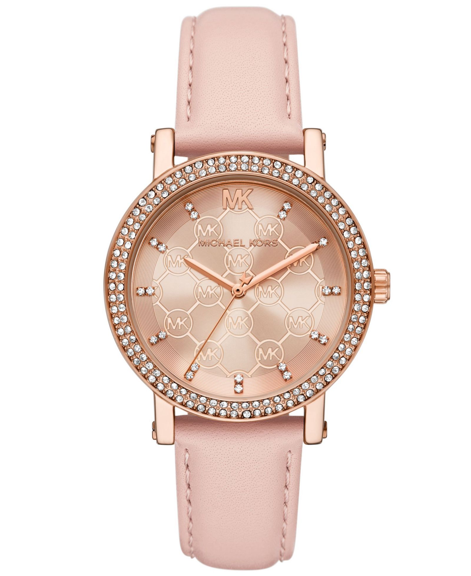 Women's Corey Three-Hand Blush Leather Watch 38mm