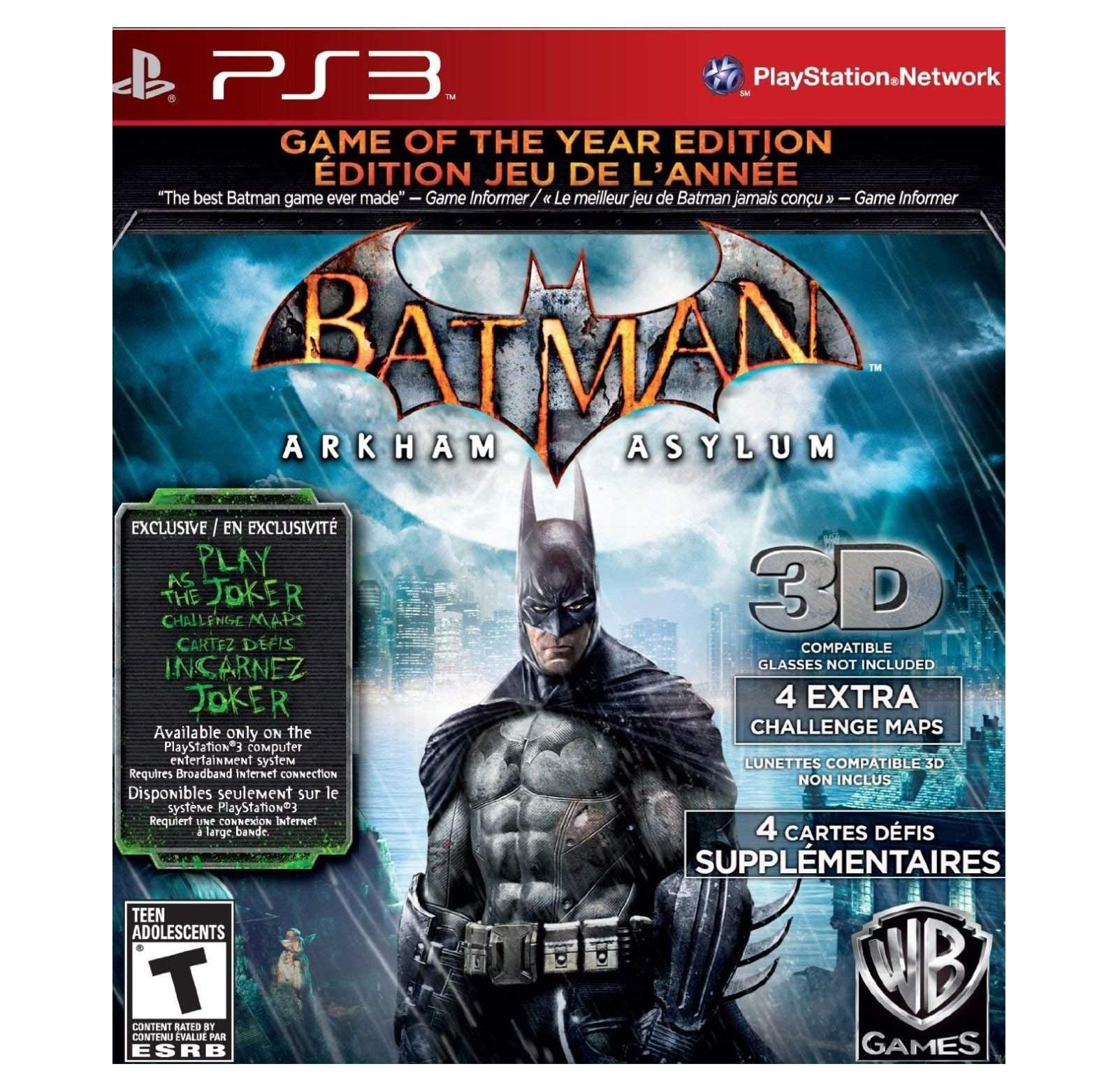 Batman Arkham Asylum: Game of the Year (Greatest Hits) - PlayStation 3