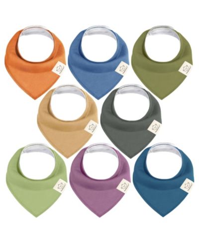 KeaBabies 8pack Baby Bandana Bibs, Baby Drool Bibs for Baby Girl, Boy, Baby Bibs for Infant, Newborn
