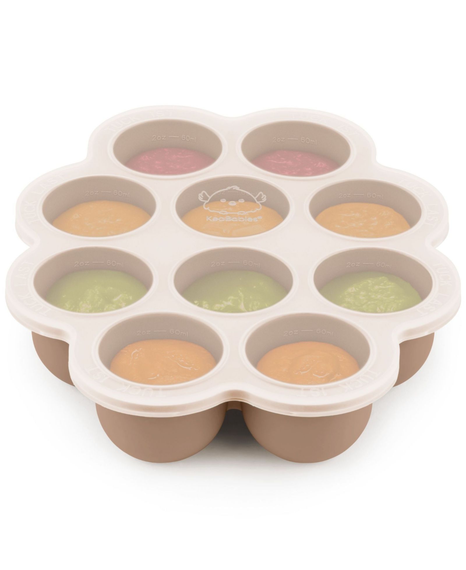 Силиконовый лоток KeaBabies Prep для заморозки детского питания с крышкой, 2oz x 10 шт