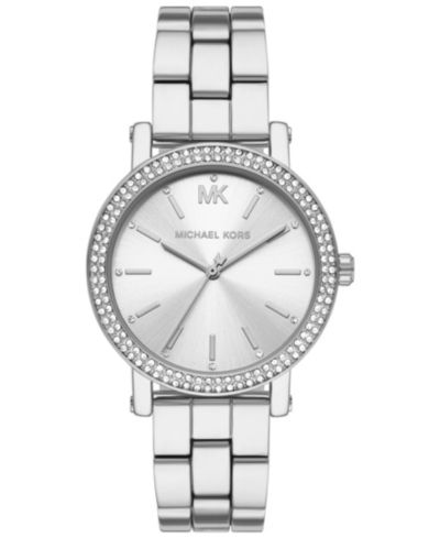 Michael Kors Женские часы Corey Three-Hand Silver-Tone Stainless Steel 38mm