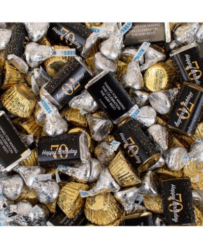 Набор конфет Just Candy 70th Birthday Party Hershey's Chocolate Mix, 110 Pieces