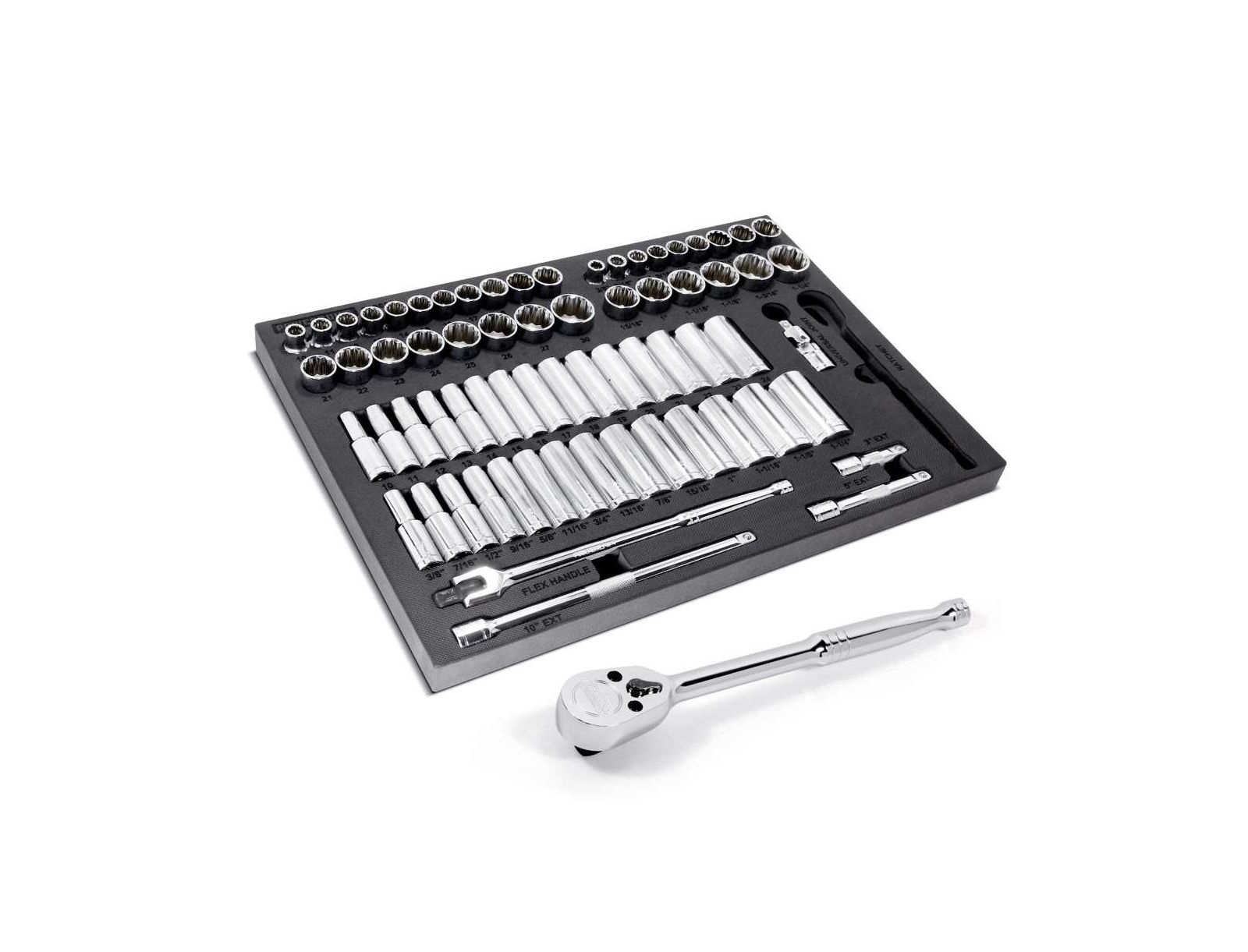 Набор торцевых головок Powerbuilt Pro Tech, 69 предметов, 1/2 Inch SAE и Metric