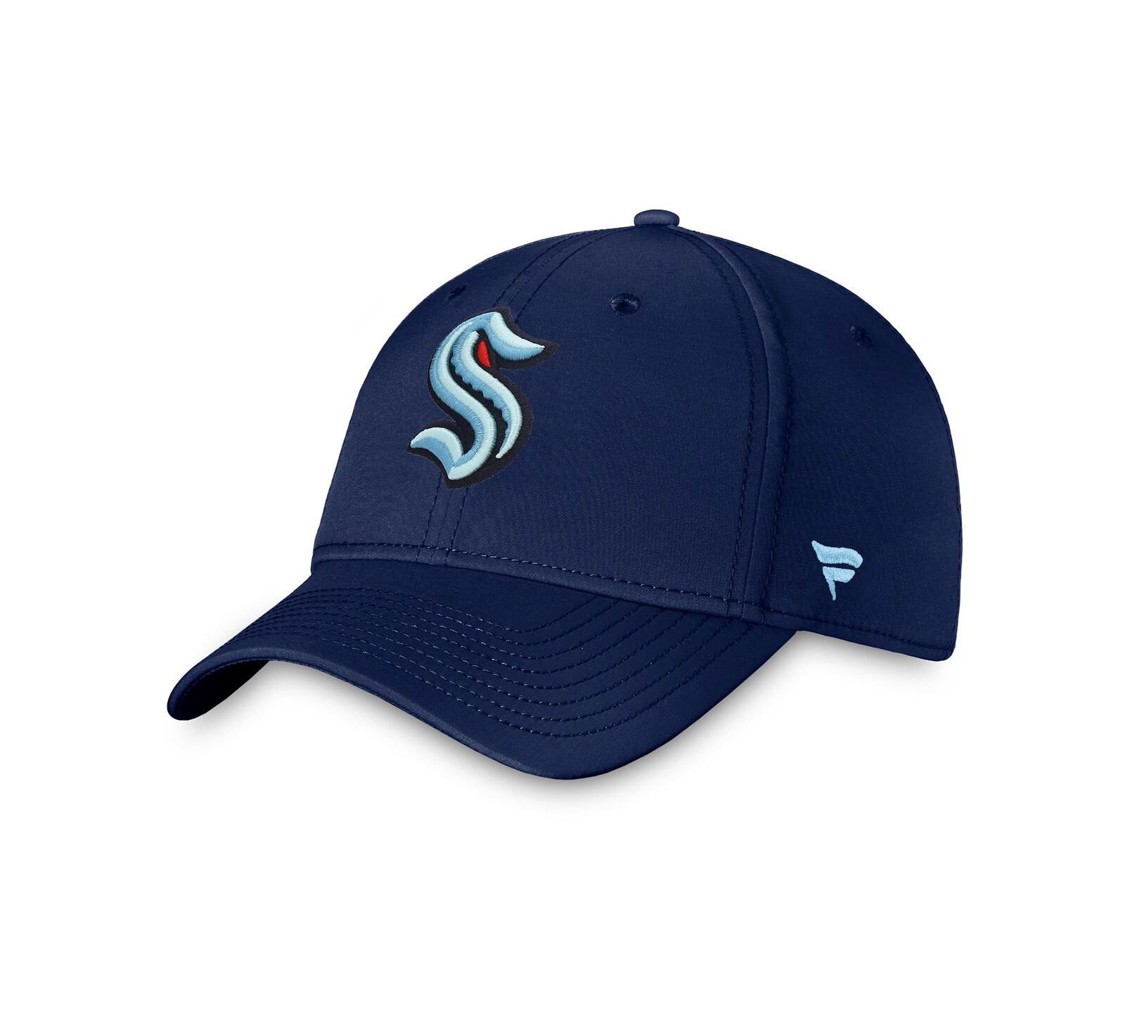 Мужской Fanatics Navy Seattle Kraken Core Primary Logo Flex Hat