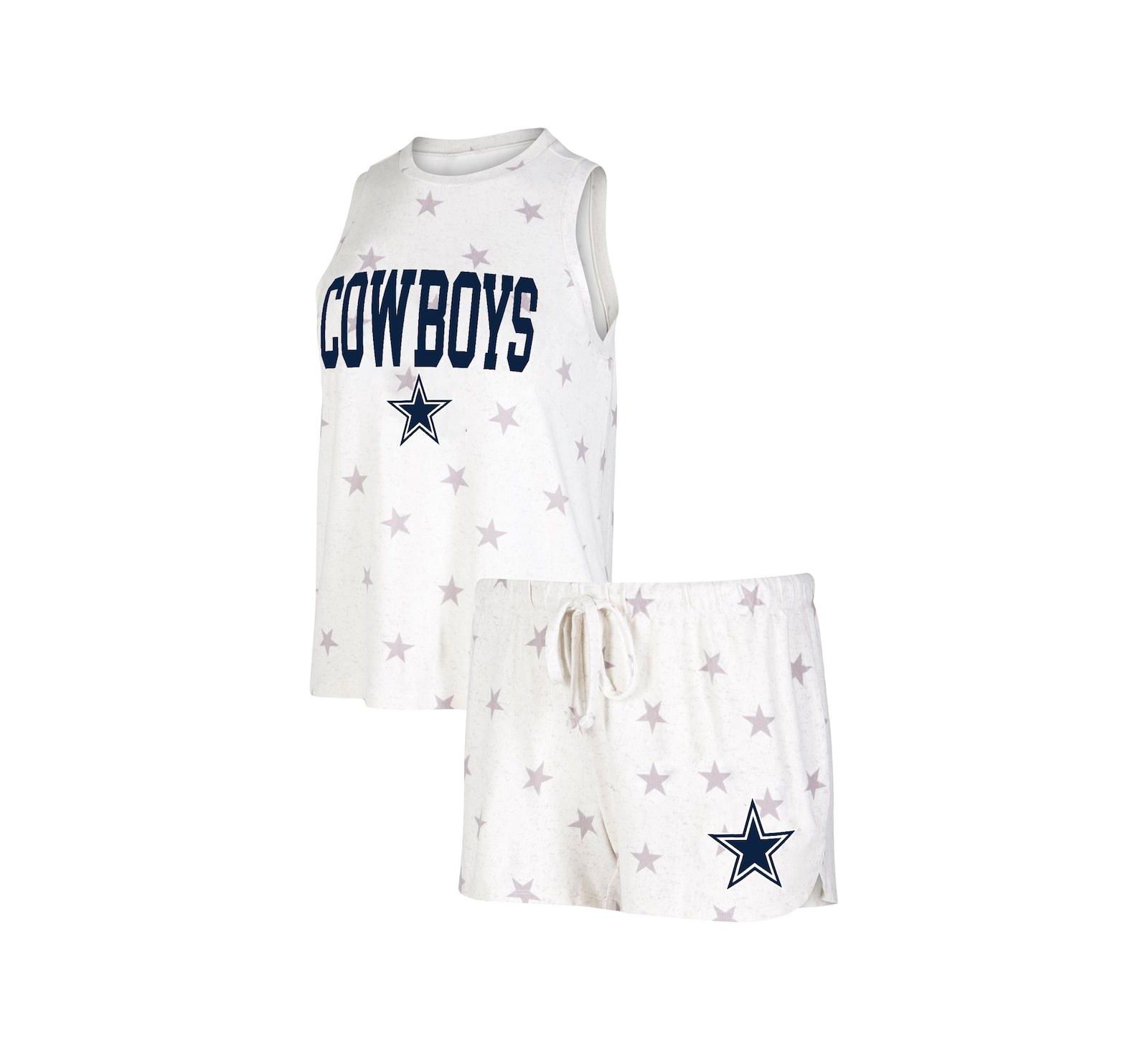 Women's Concepts Sport Cream Dallas Cowboys Agenda Tank Top and Shorts Set