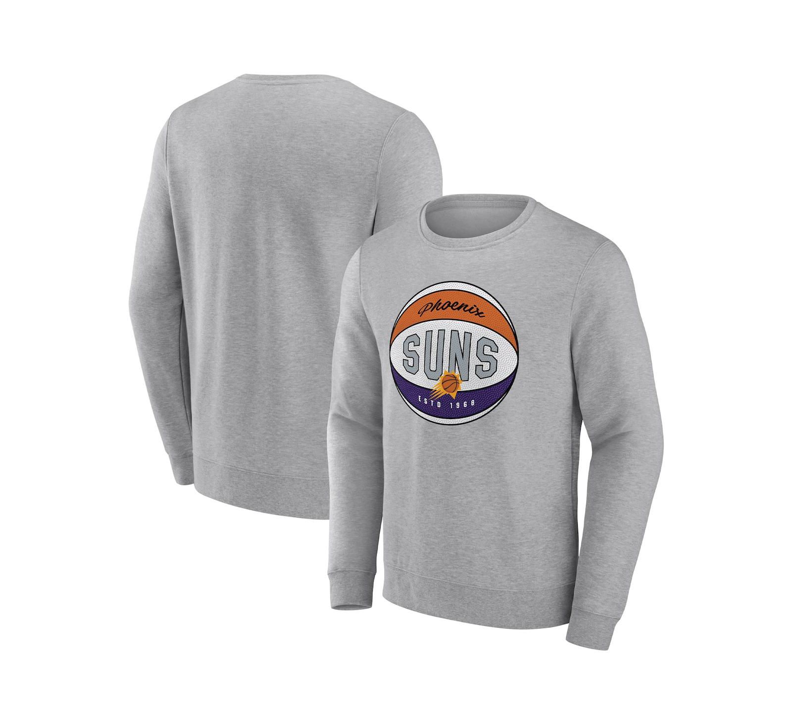 Мужской свитшот Fanatics Heathered Gray Phoenix Suns True Classics Vint Pullover