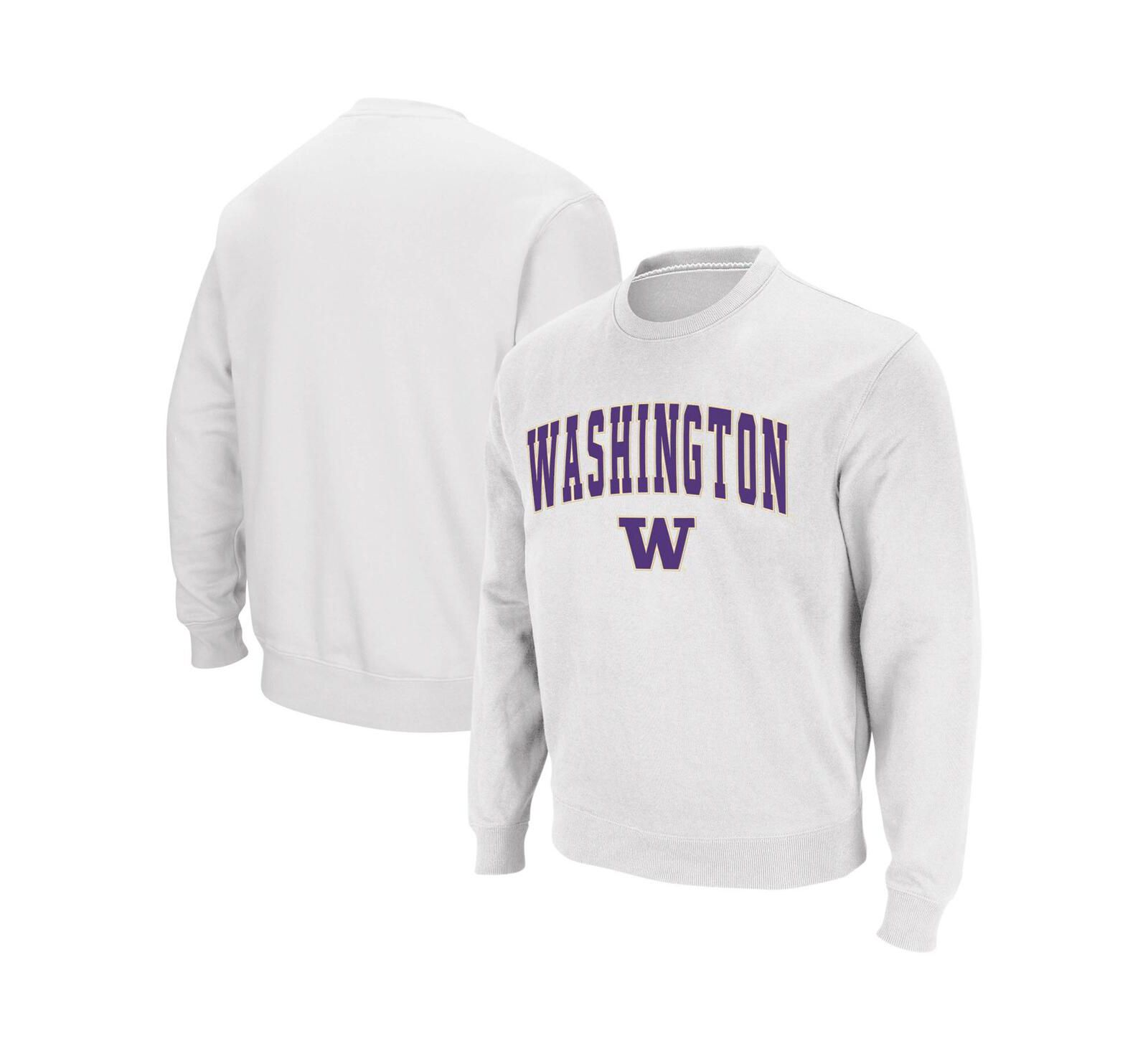 Colosseum Мужской свитшот Washington Huskies Arch & Logo Crew Neck
