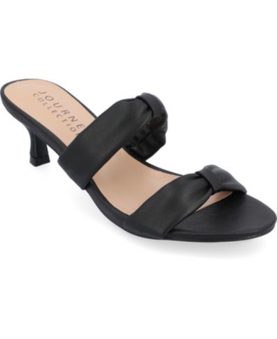 Journee Collection Женские босоножки Dyllan с двойным ремешком на каблуке kitten heel