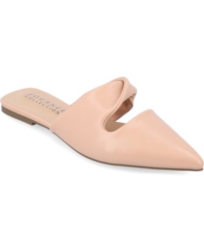 Journee Collection Women's Enniss Twist Cutout Pointed Toe Mules