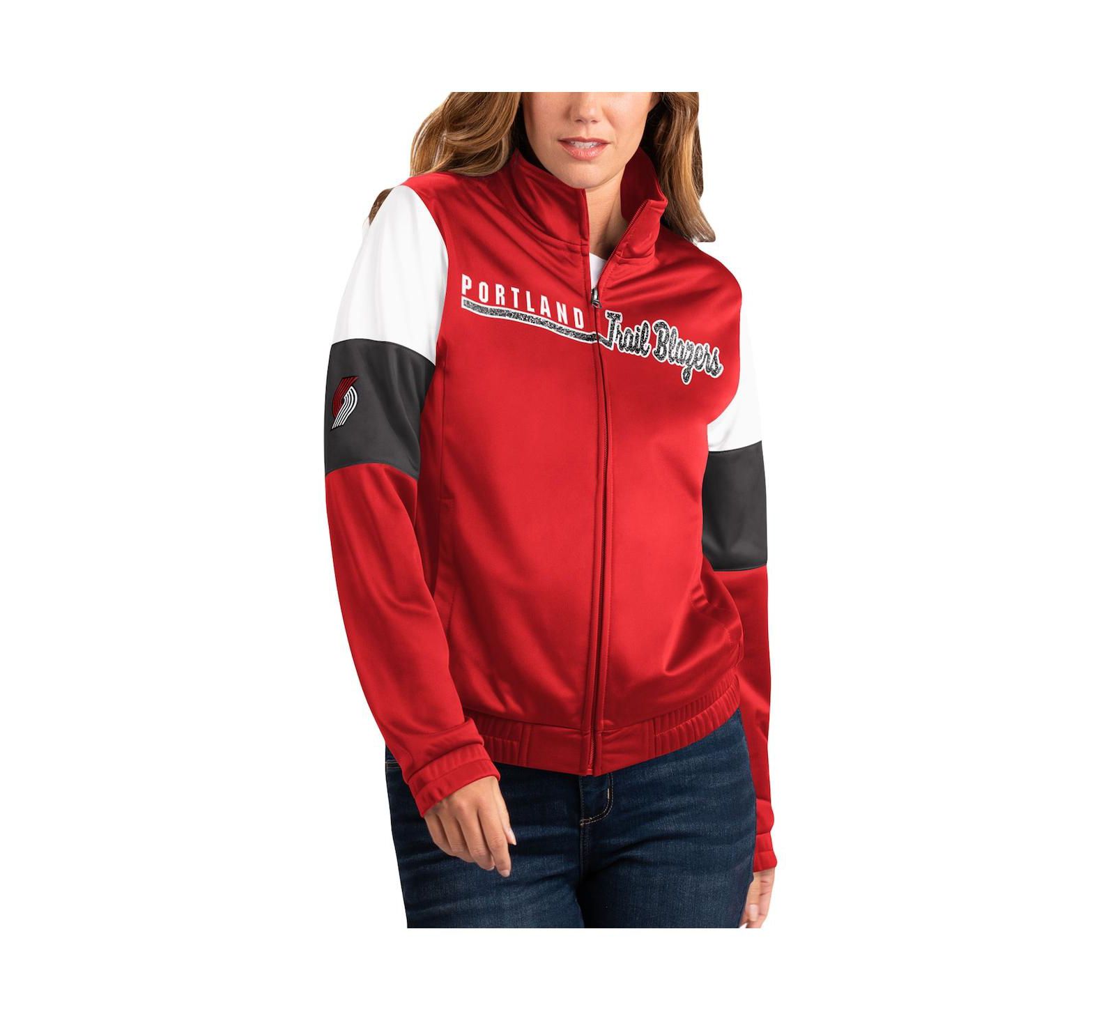 Women's G-III 4Her by Carl Banks Red Portland Trail Blazers Change Up Full-Zip Track Jacket