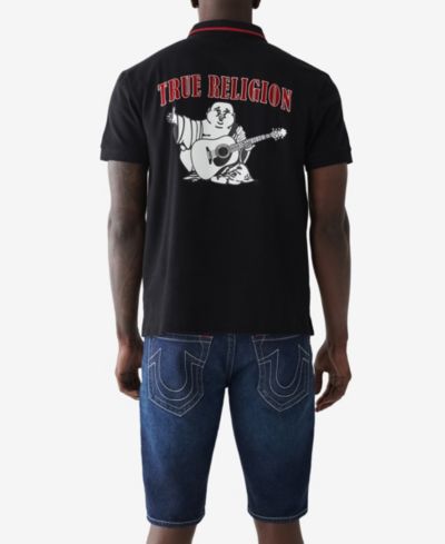 True Religion Мужская рубашка-поло Buddha Logo, Regular Fit, короткий рукав