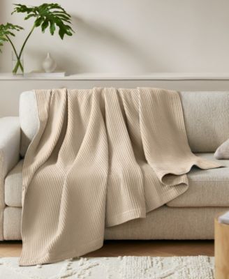 Madison Park Waffle Weave Cotton Blanket, King