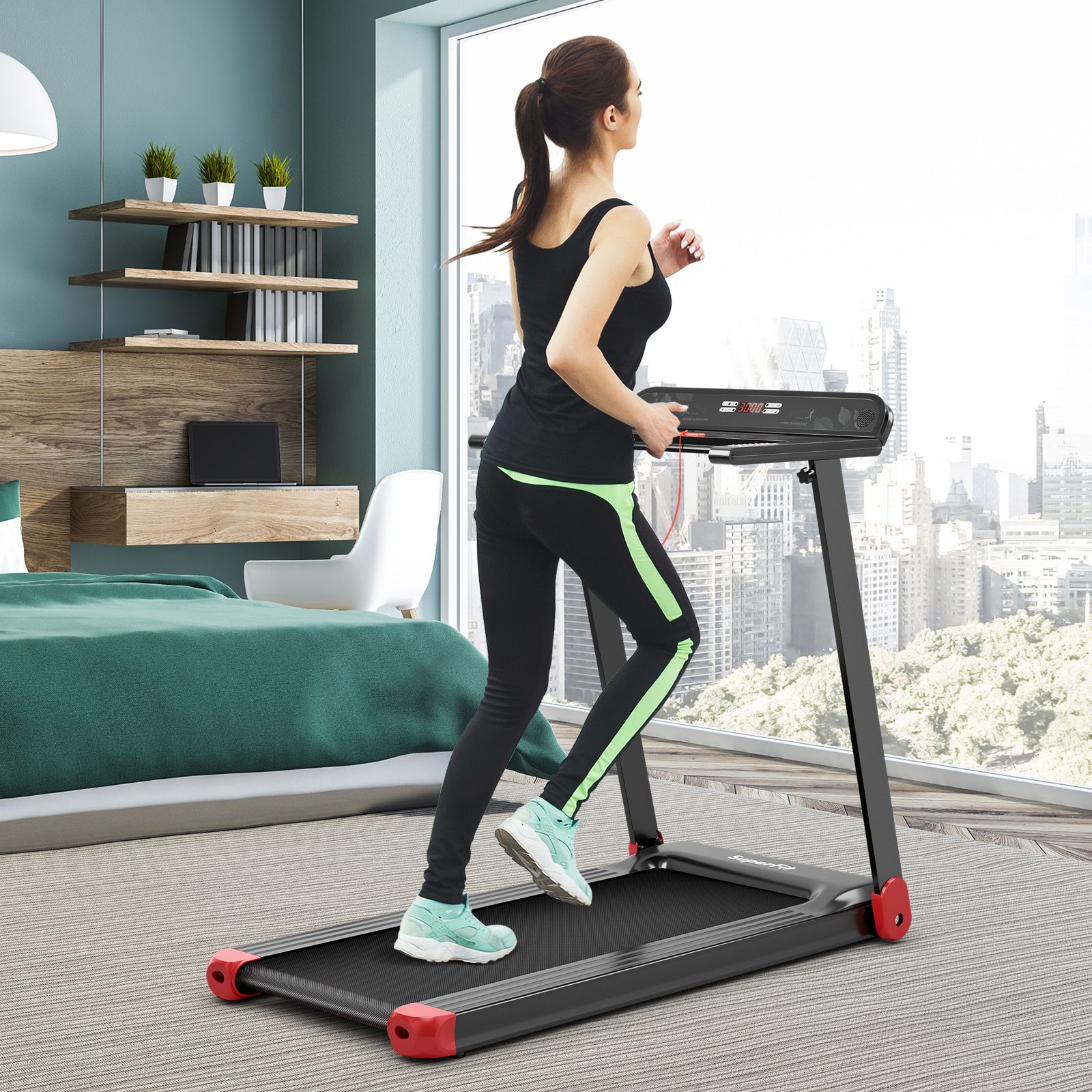Folding Electric Treadmill Compact Walking Running Machine