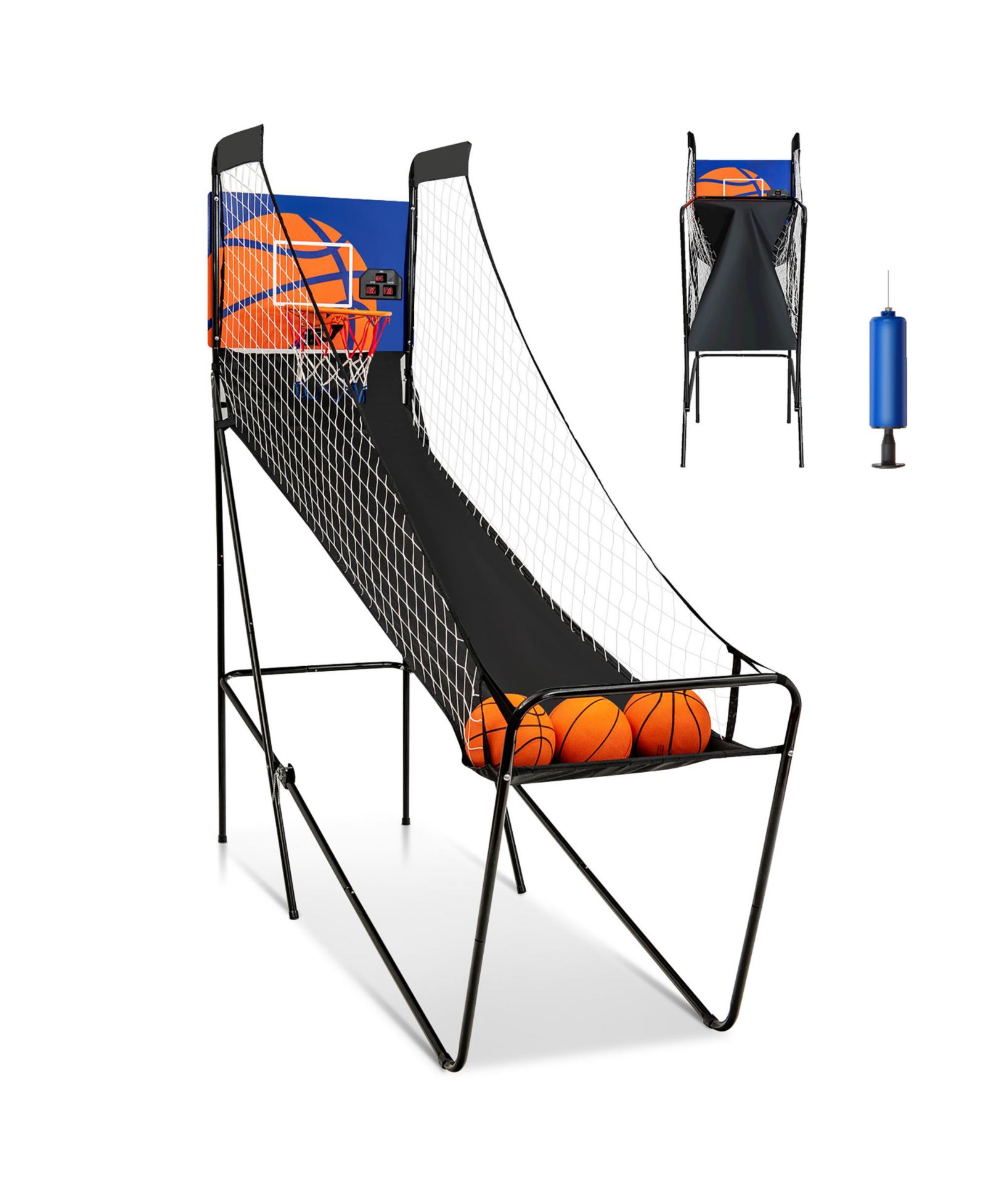 Foldable Single Shot Basketball Arcade Game W/Electronic Scorer 3