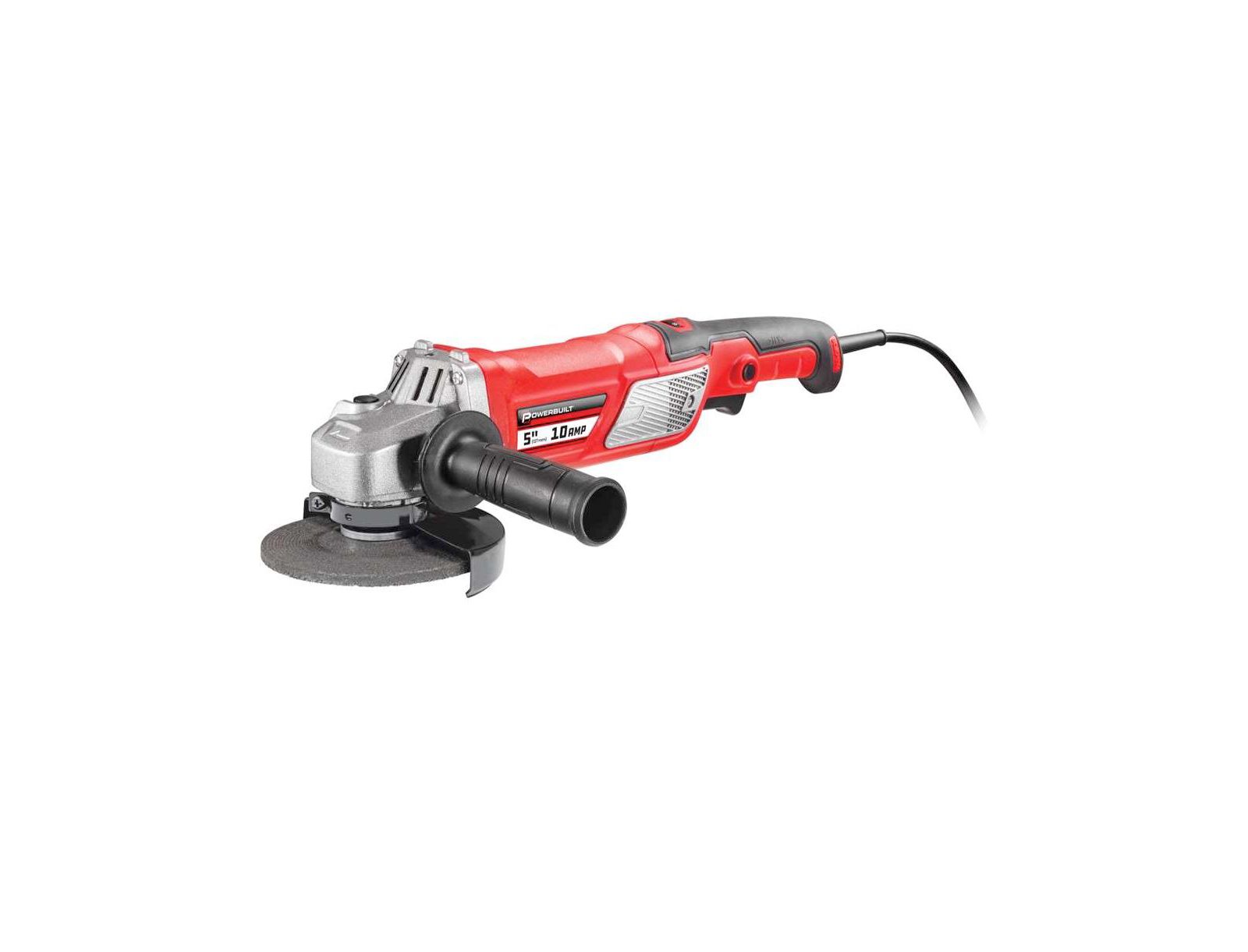 Powerbuilt 5 Inch 10 Amp Variable Speed Angle Grinder with Electronic Speed Control