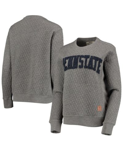 Женский свитшот Pressbox Heather Charcoal Penn State Nittany Lions Moose Quilted Pullover