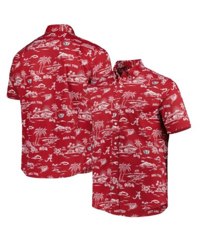 Мужская рубашка Reyn Spooner Crimson Alabama Crimson Tide с коротким рукавом