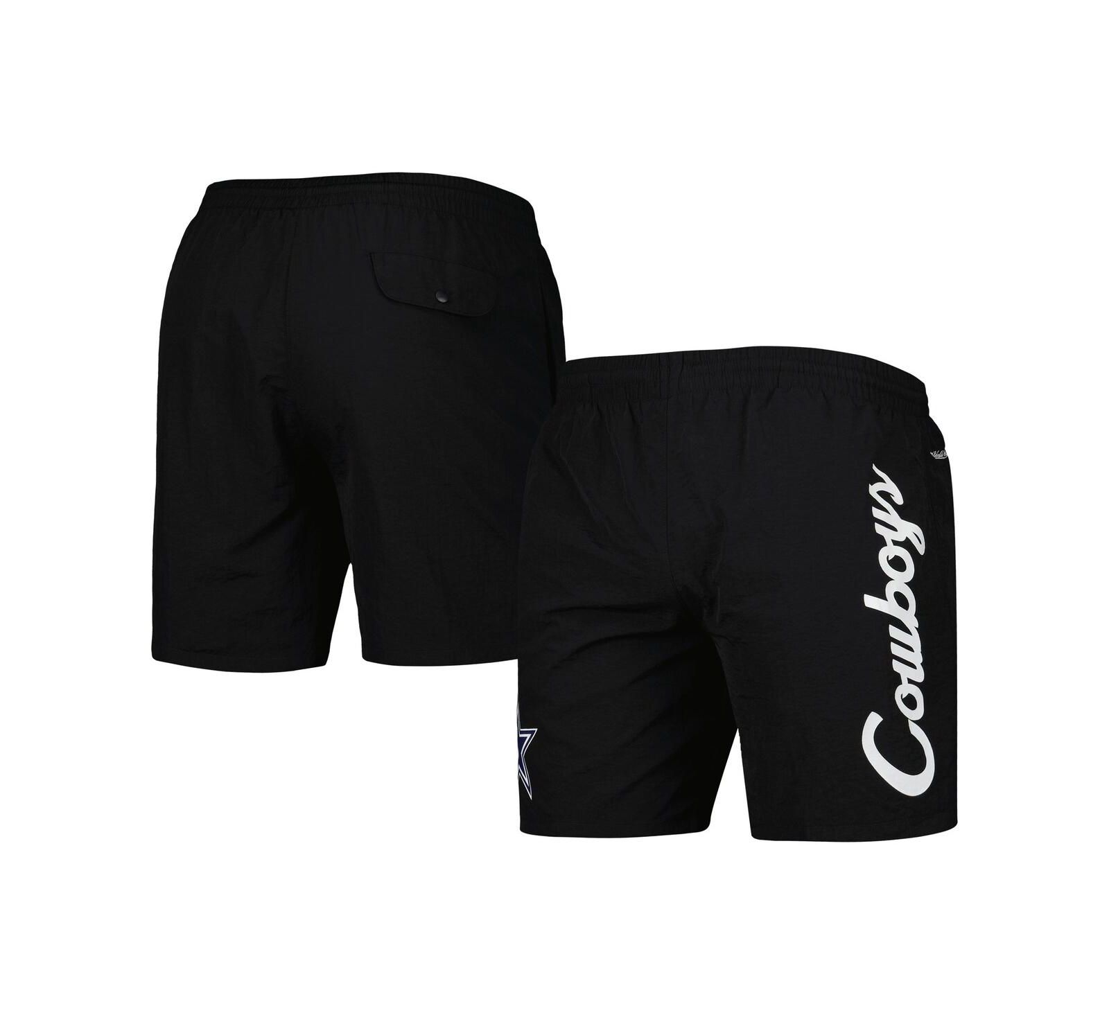 Мужские нейлоновые шорты Mitchell & Ness Black Dallas Cowboys Team Essentials