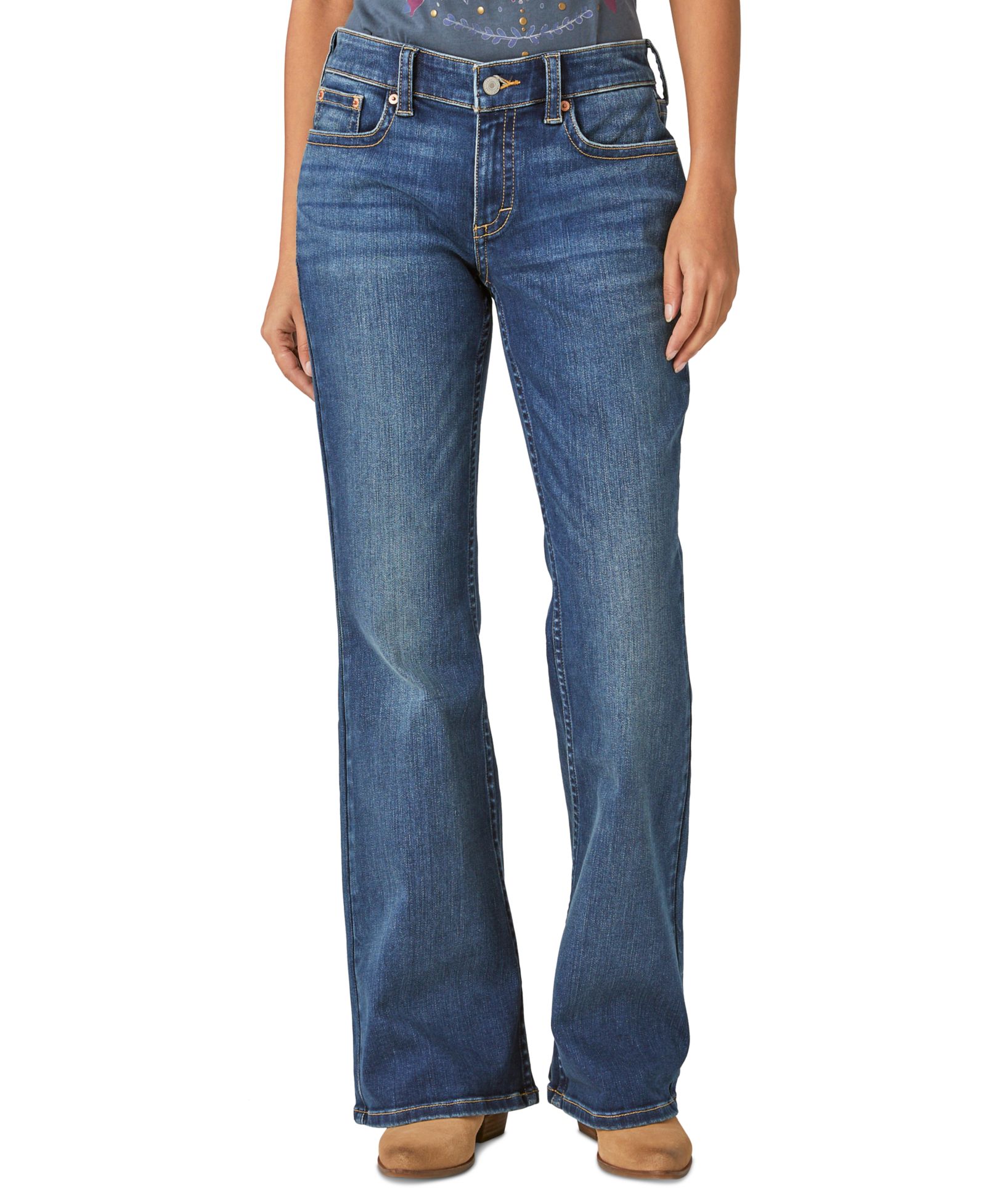 Женские джинсы Lucky Brand Low Rise Flap-Pocket Flared
