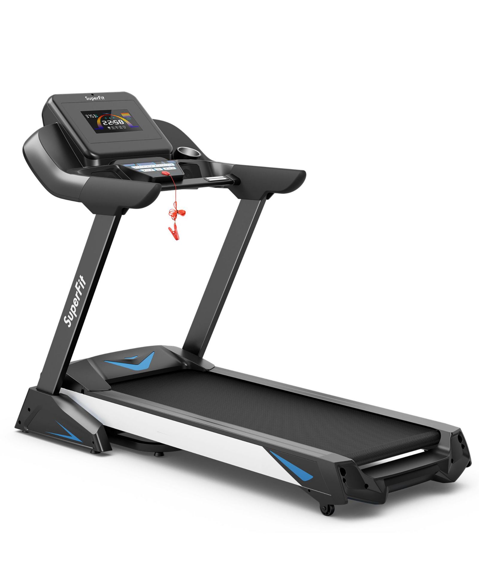 4.75HP Electric Folding Treadmill W/APP Auto Incline Preset Programs