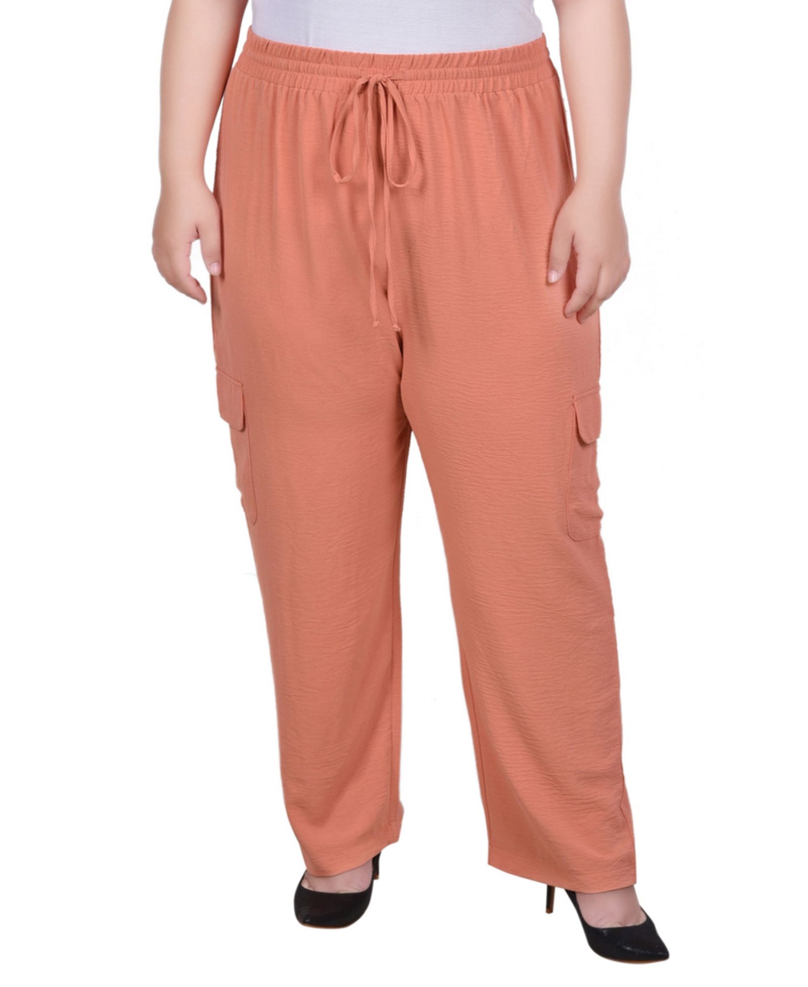 Брюки NY Collection Plus Size Long Pull On Cargo