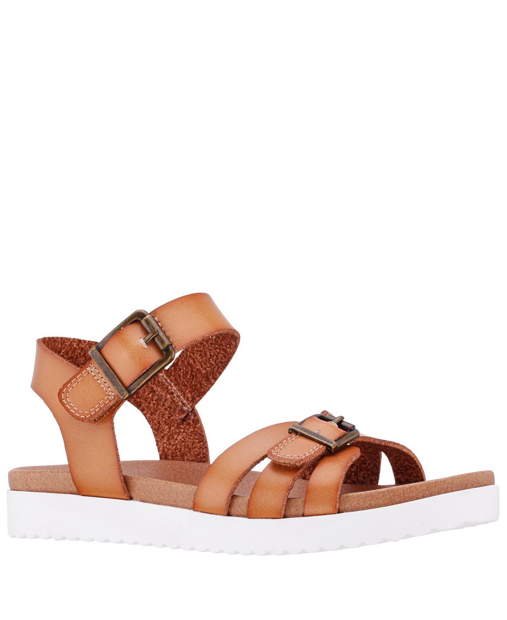 Nina Lacey Big Girls Metallic Adjustable strap Sandals