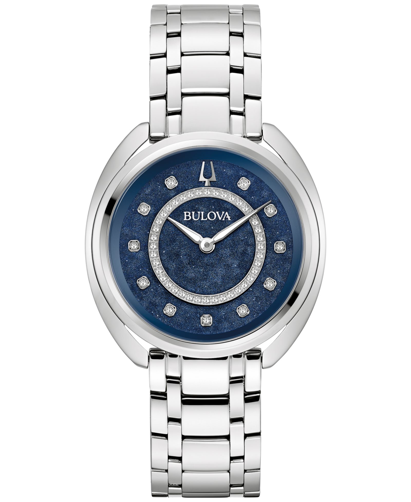 Bulova Женские часы Duality Diamond (1/8 ct. t.w.) Stainless Steel Bracelet Watch Box Set 34mm