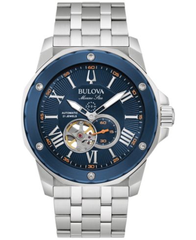 Мужские часы Bulova Automatic Marine Star Stainless Steel 45mm