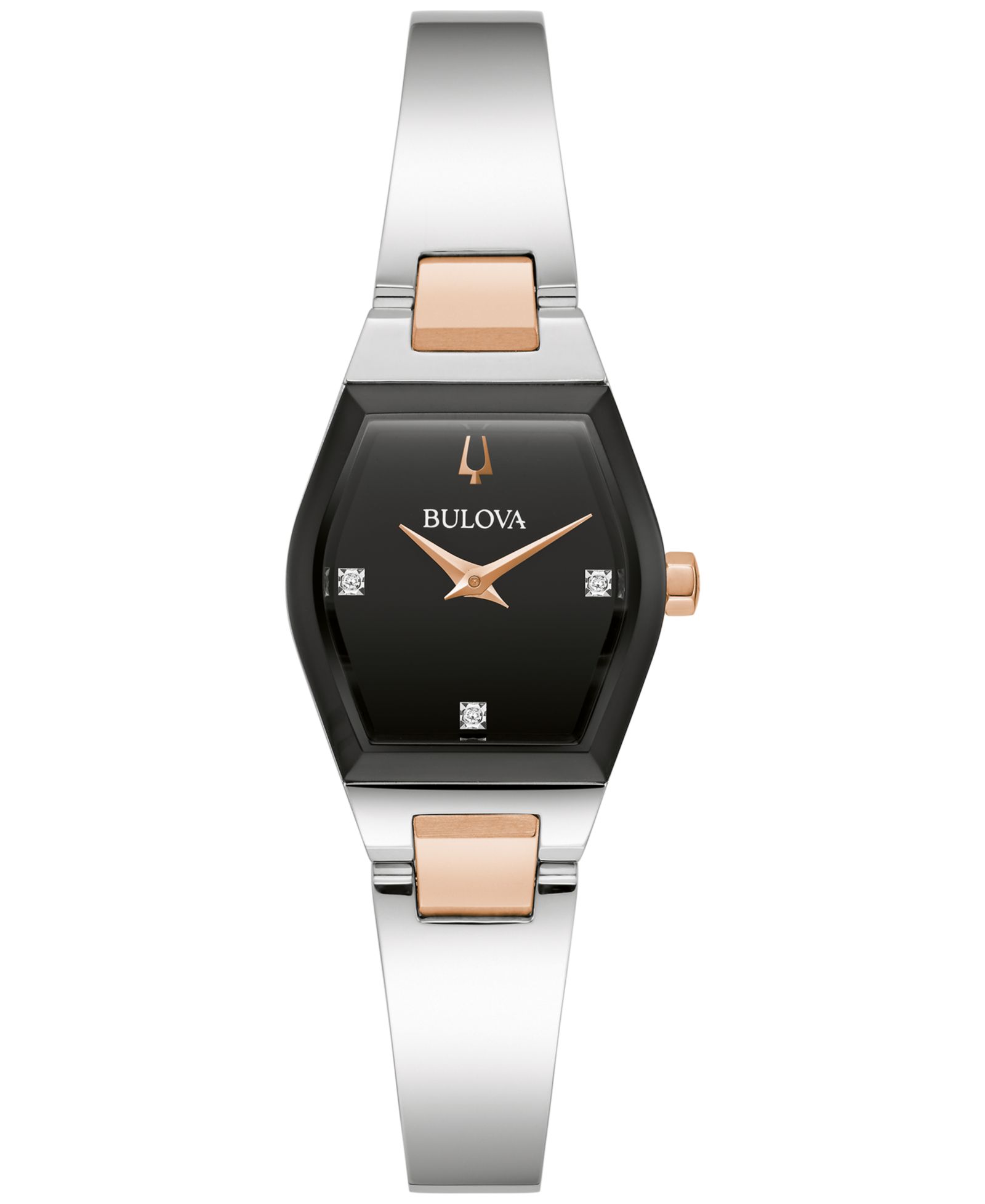 Bulova Женский Modern Gemini Diamond Accent Stainless Steel Bangle Bracelet Watch 23mm
