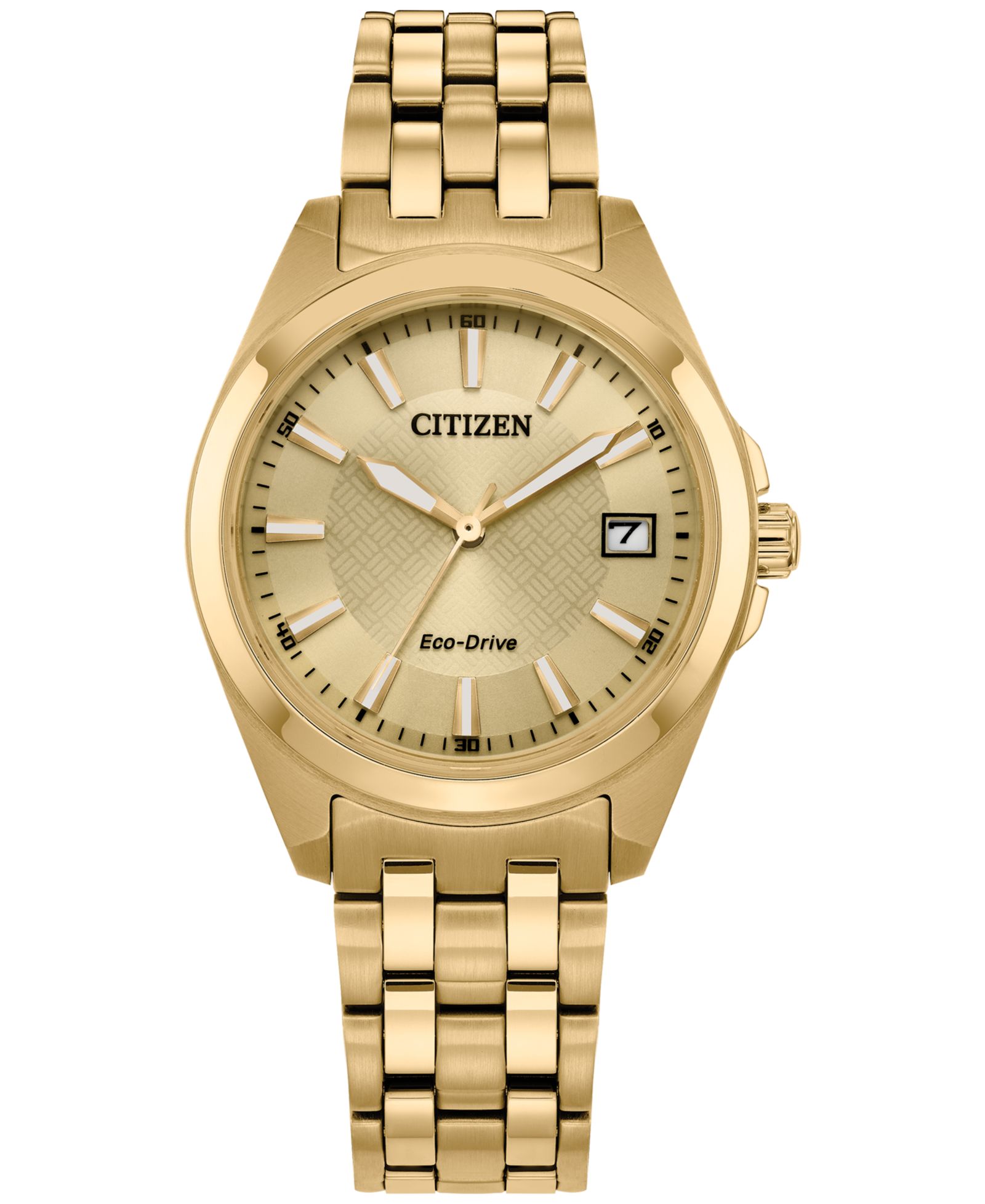 Citizen Eco-Drive Женские часы Peyten Gold-Tone Stainless Steel 33mm