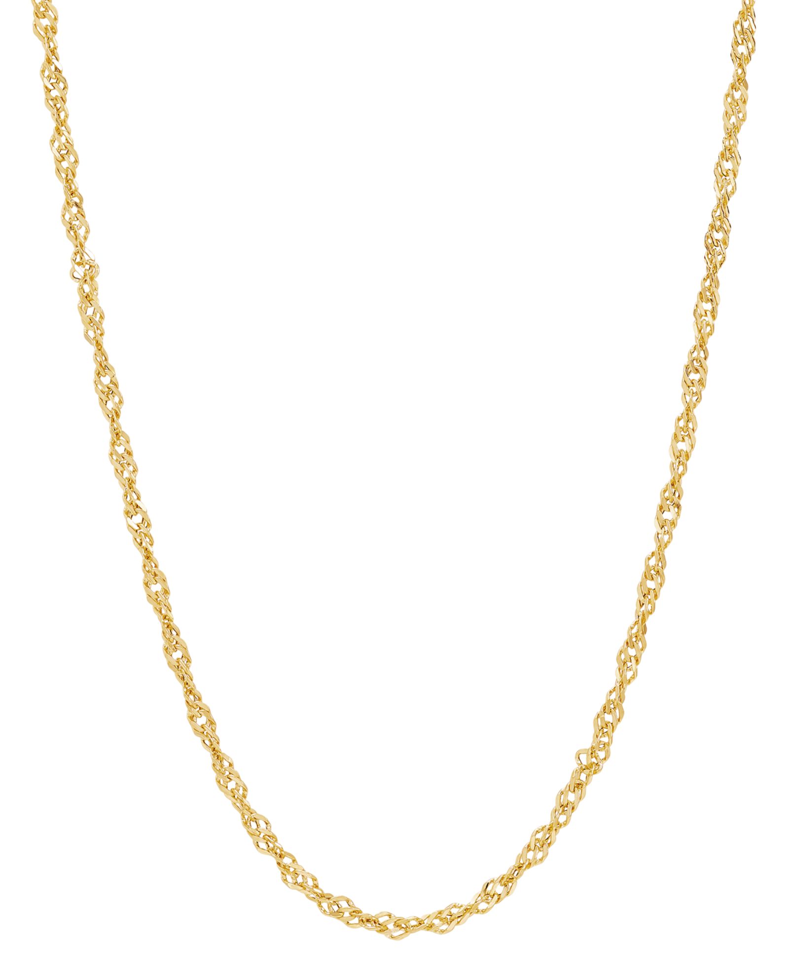 Italian Gold Цепочка-ожерелье Lightweight Singapore Link 20" в 14k Gold