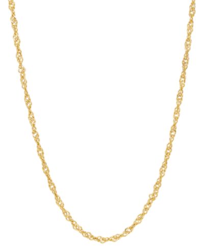 Italian Gold Цепочка-ожерелье Lightweight Singapore Link 20" в 14k Gold