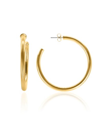 OMA THE LABEL Liv 2 1/3" Large Hoops в 18k Gold- Plated Brass, 60mm