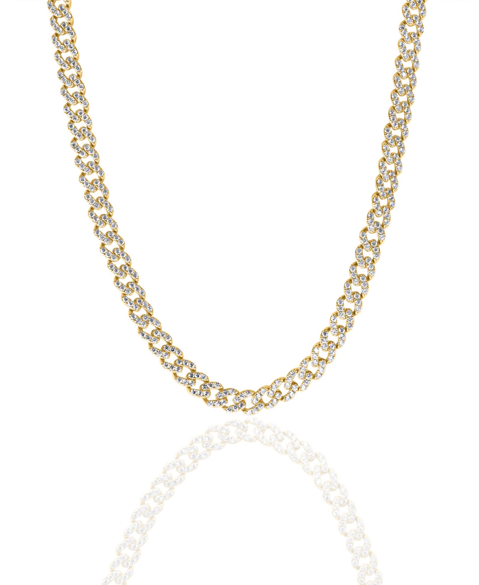 Ожерелье OMA THE LABEL Frosty Link Collection 9mm из латуни с напылением 18K Gold, 16"