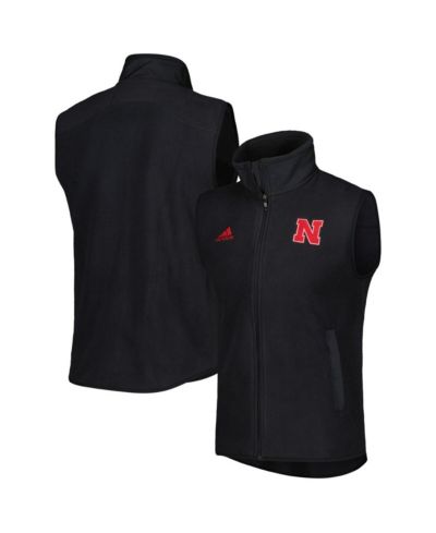 adidas Мужская черная жилетка Nebraska Huskers Full-Zip