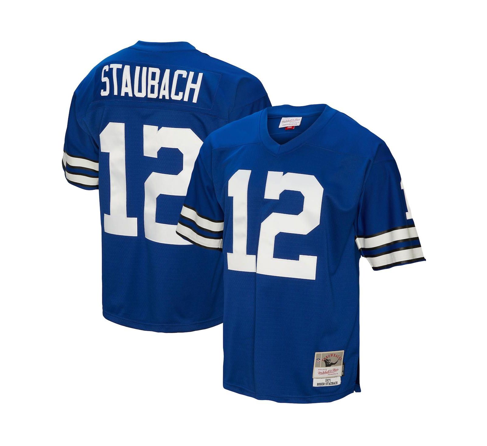 Мужская реплика джерси Mitchell & Ness Roger Staubach Dallas Cowboys 1971 Legacy