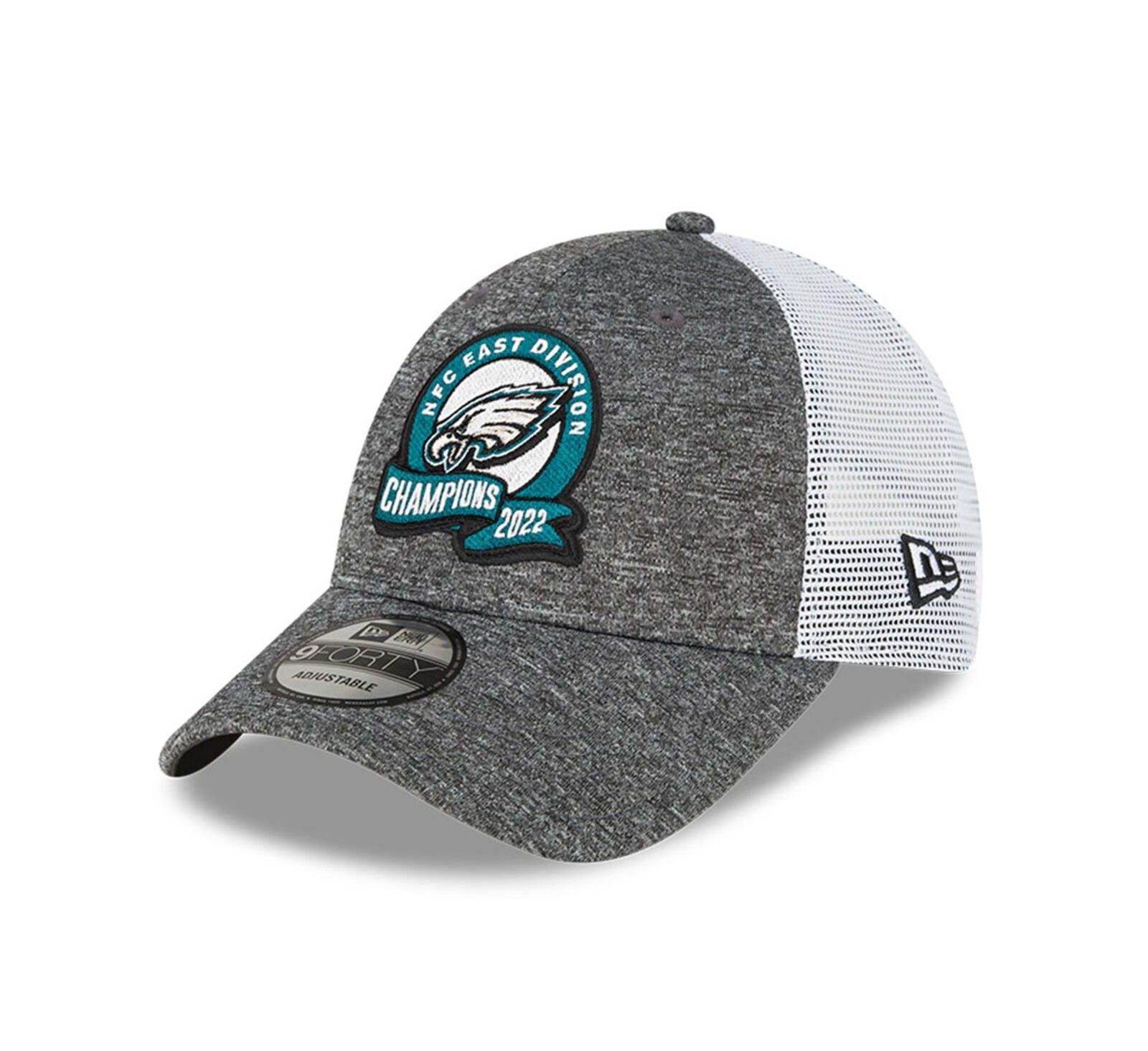 Мужская кепка New Era 9FORTY Philadelphia Eagles 2022 NFC East Division Champions, цвет Heather Gray